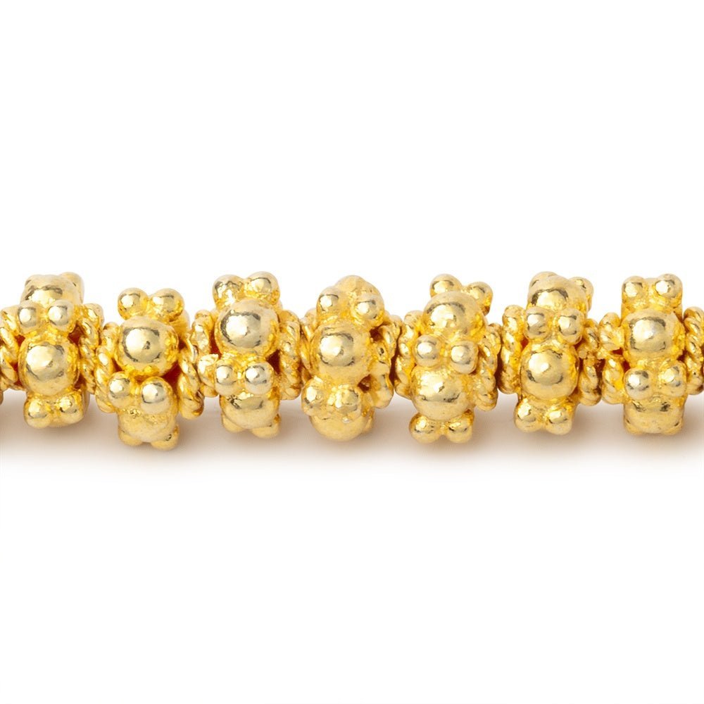 Multi - Daisy Spacer Beads - 7mm, 8 - Inch Strand (Approx. 44 Beads) - AtlantaFindingsCompany