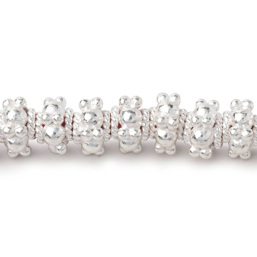 Multi - Daisy Spacer Beads - 7mm, 8 - Inch Strand (Approx. 44 Beads) - AtlantaFindingsCompany