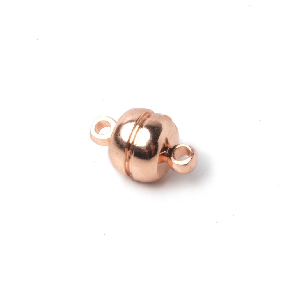 Set of 5 - 7mm Rose Gold Plated Magnetic Clasps for Jewelry Making - AtlantaFindingsCompany