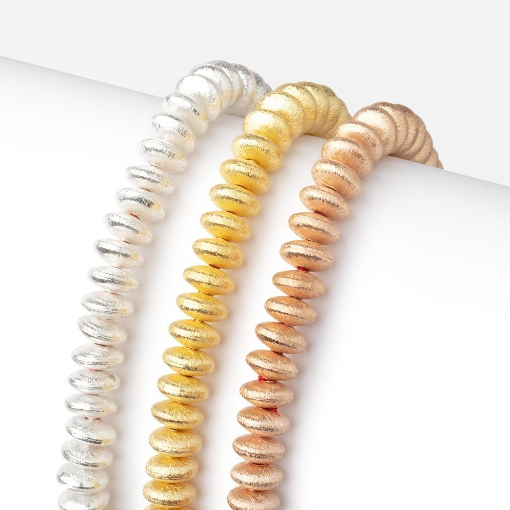 8mm Brushed Disc Beads - AtlantaFindingsCompany