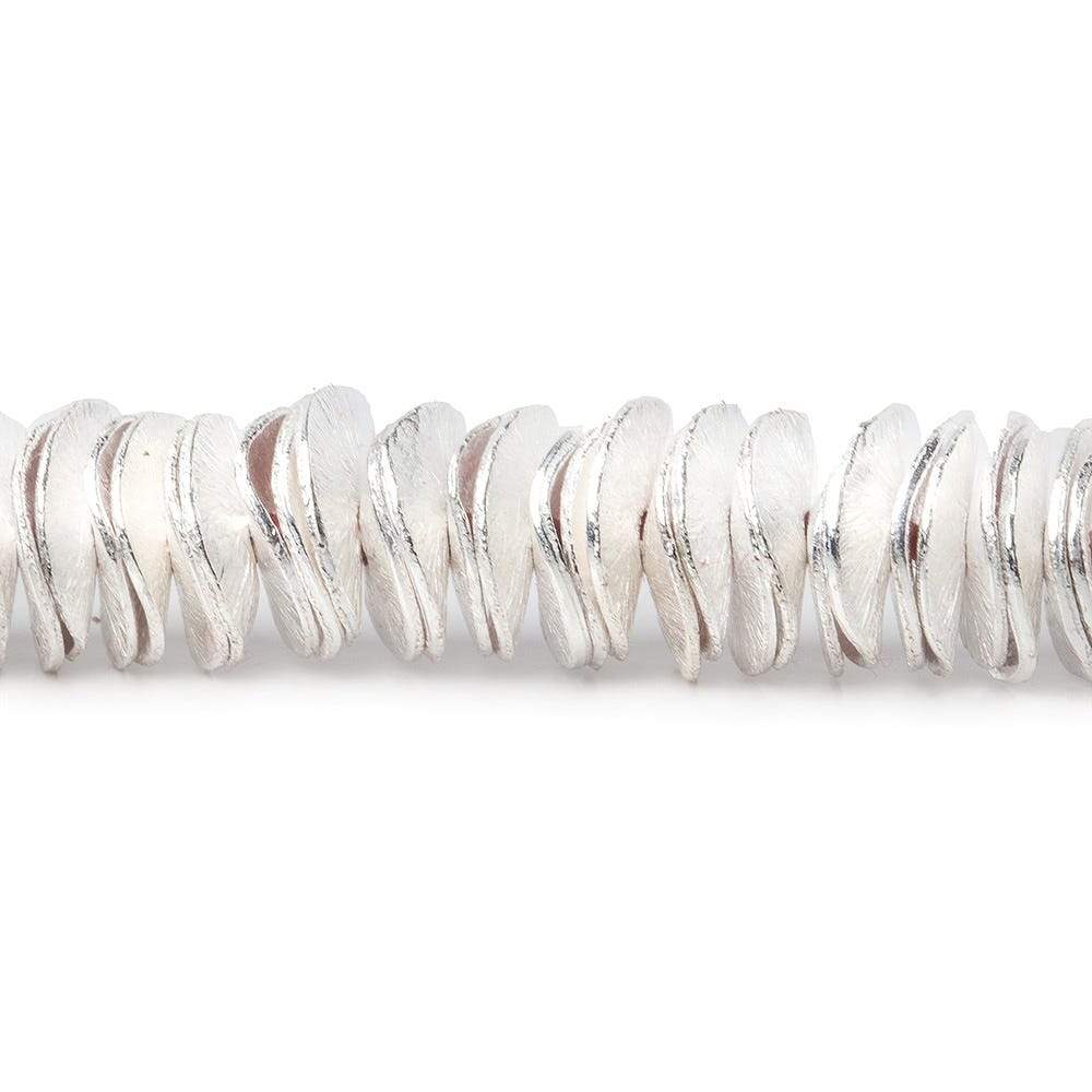 8mm Brushed Wavy Disc Spacer Beads - 8 - inch Strand (Approx. 166 Beads) - AtlantaFindingsCompany