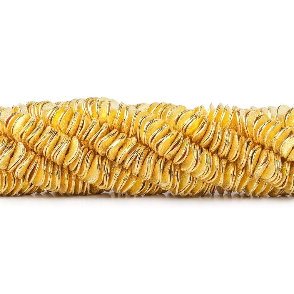 8mm Brushed Wavy Disc Spacer Beads - 8 - inch Strand (Approx. 166 Beads) - AtlantaFindingsCompany