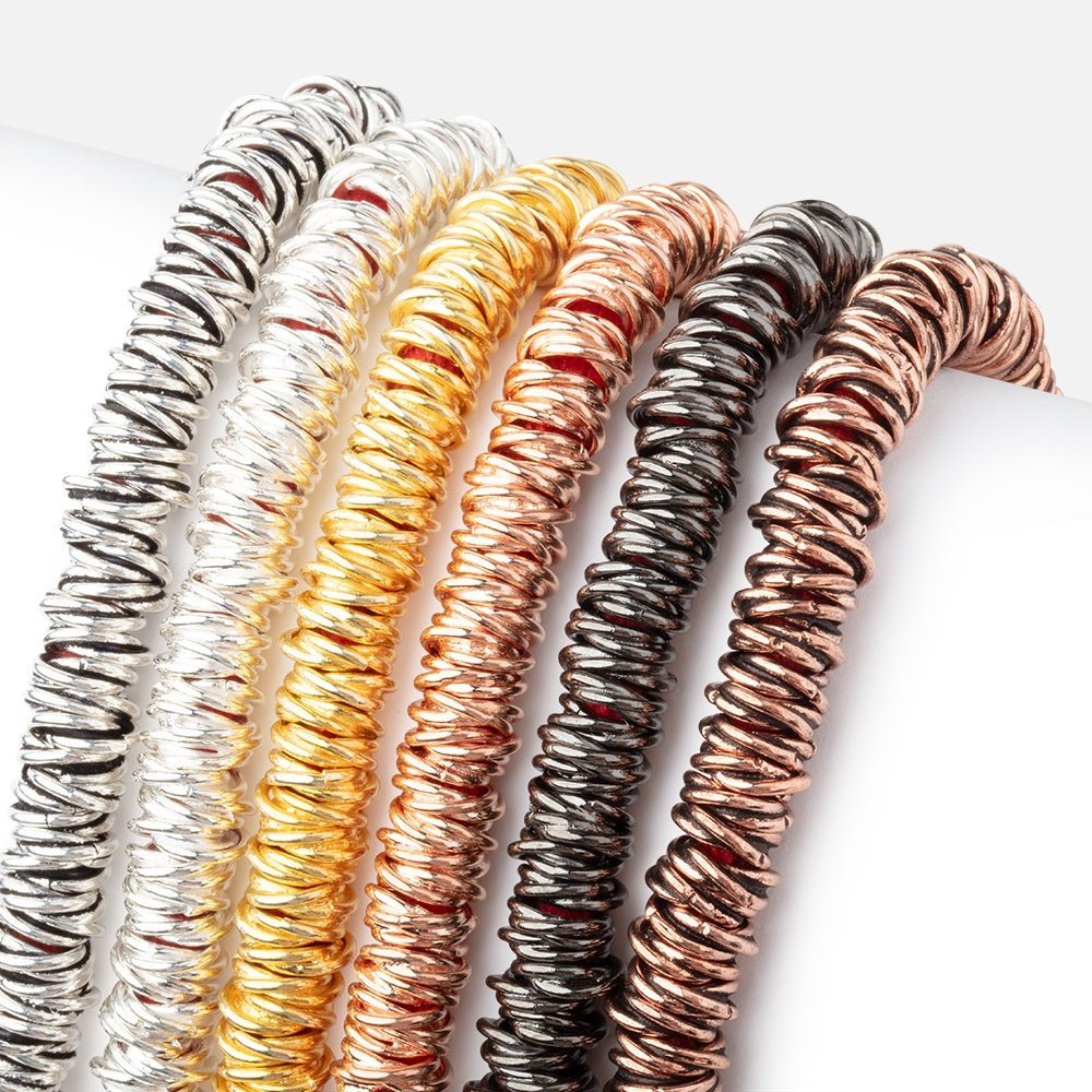 8mm Plain Mobius Spacer Beads - Large Hole, 8" Strand (Approx. 93 pcs) - AtlantaFindingsCompany