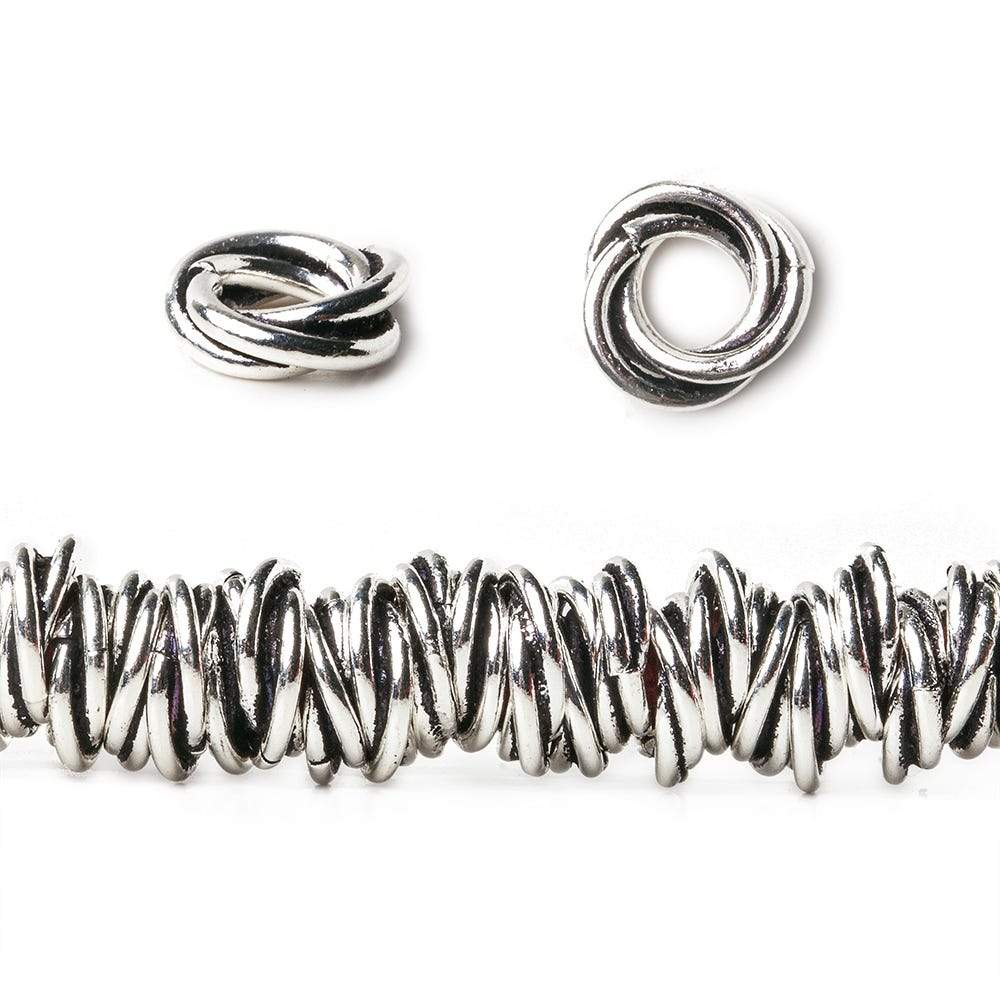 8mm Plain Mobius Spacer Beads - Large Hole, 8" Strand (Approx. 93 pcs) - AtlantaFindingsCompany