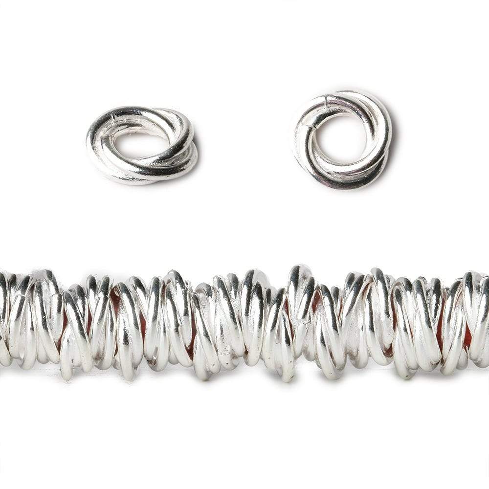 8mm Plain Mobius Spacer Beads - Large Hole, 8" Strand (Approx. 93 pcs) - AtlantaFindingsCompany